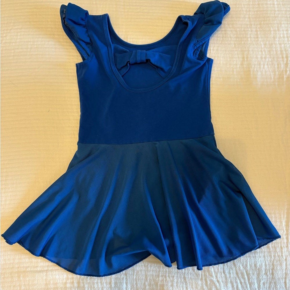 Blue Ruffle Sleeve Dress - Picture 2 of 2